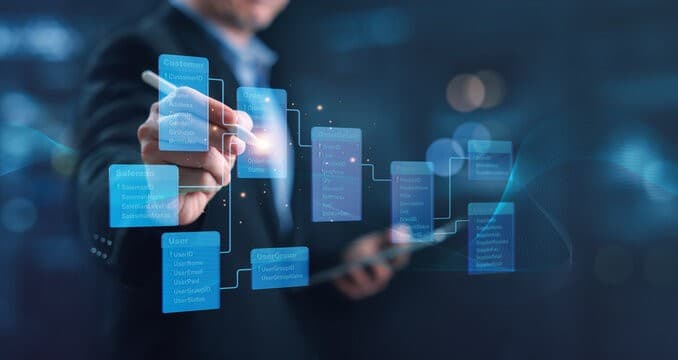 Database schema and entity-relationship diagram mapping the platform architecture