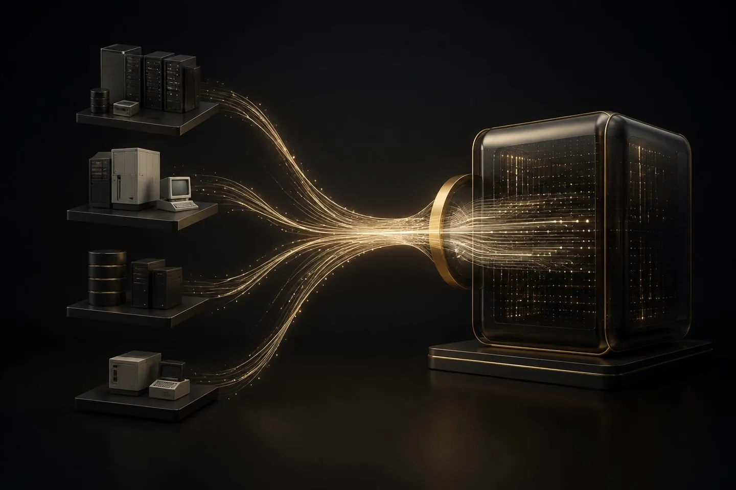 Abstract visual representing connected digital transformation