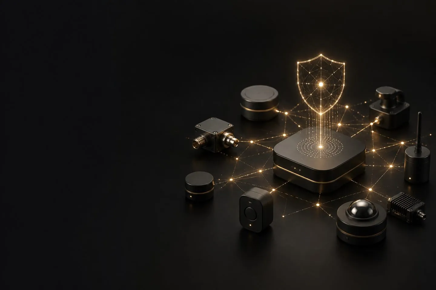 Abstract visual representing connected Internet of Things devices